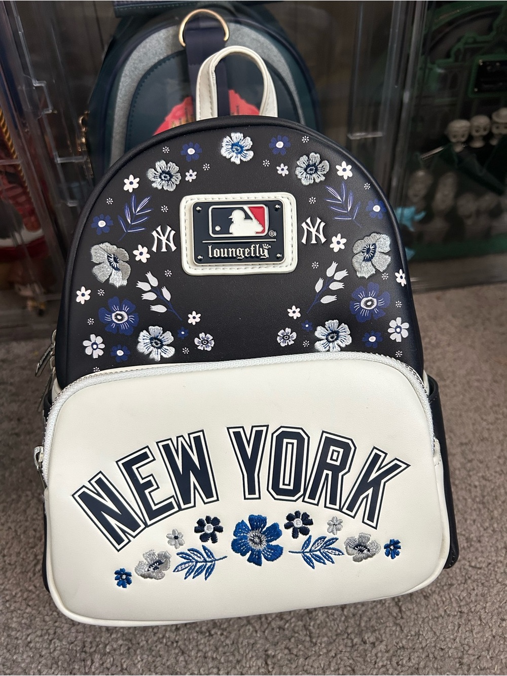 Loungefly New York Yankees Floral Embroidered Mini Backpack